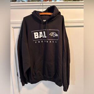 Fanatics Baltimore Ravens Hoodie Mens 2XL Hooded Sweatshirt Black White Purple